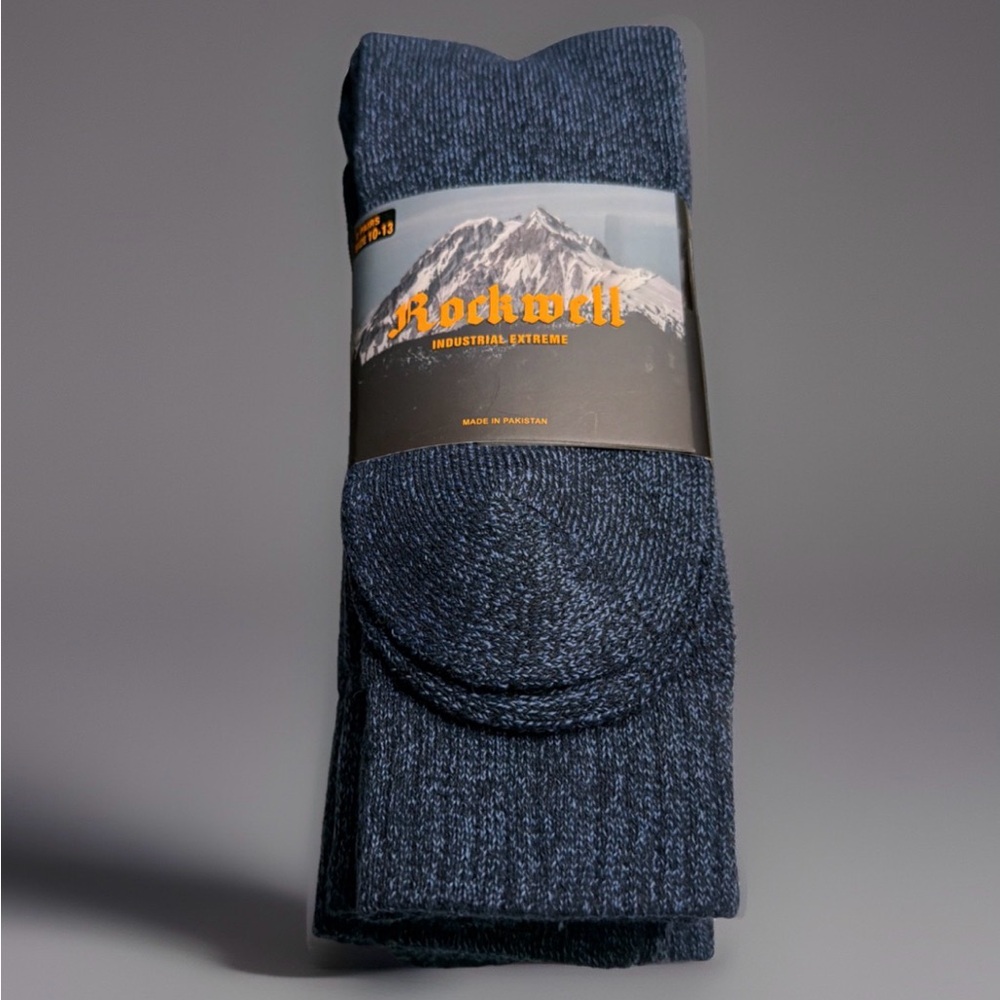 Rockwell “Industrial Extreme” Socks Wool Blend. 3 Pairs. Navy Blue. New With Tag